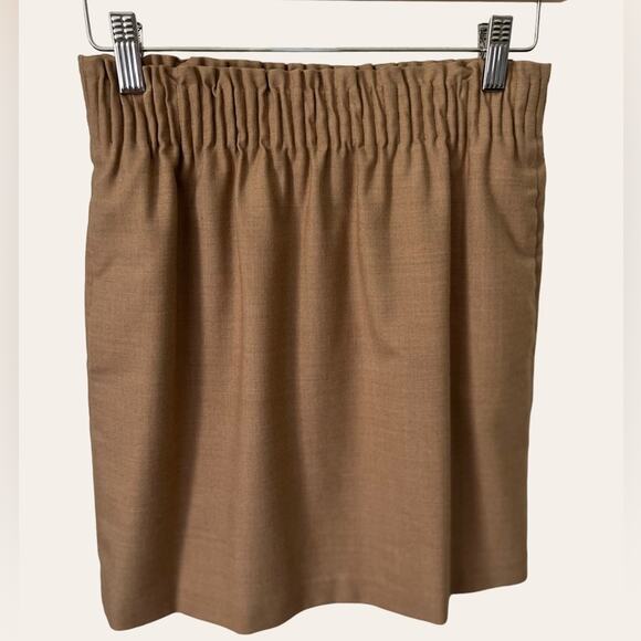 J.Crew Brown Wool Blend Paperbag Mini Skirt Women’s Size 0 - Picture 1 of 7